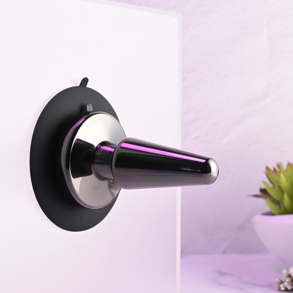 Черная анальная вибропробка Beginner Metal Plug - 11,2 см. (Цвет: черный)