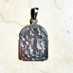 Нательная икона Божией Матери Владимирская с серебрением - обратная сторона
