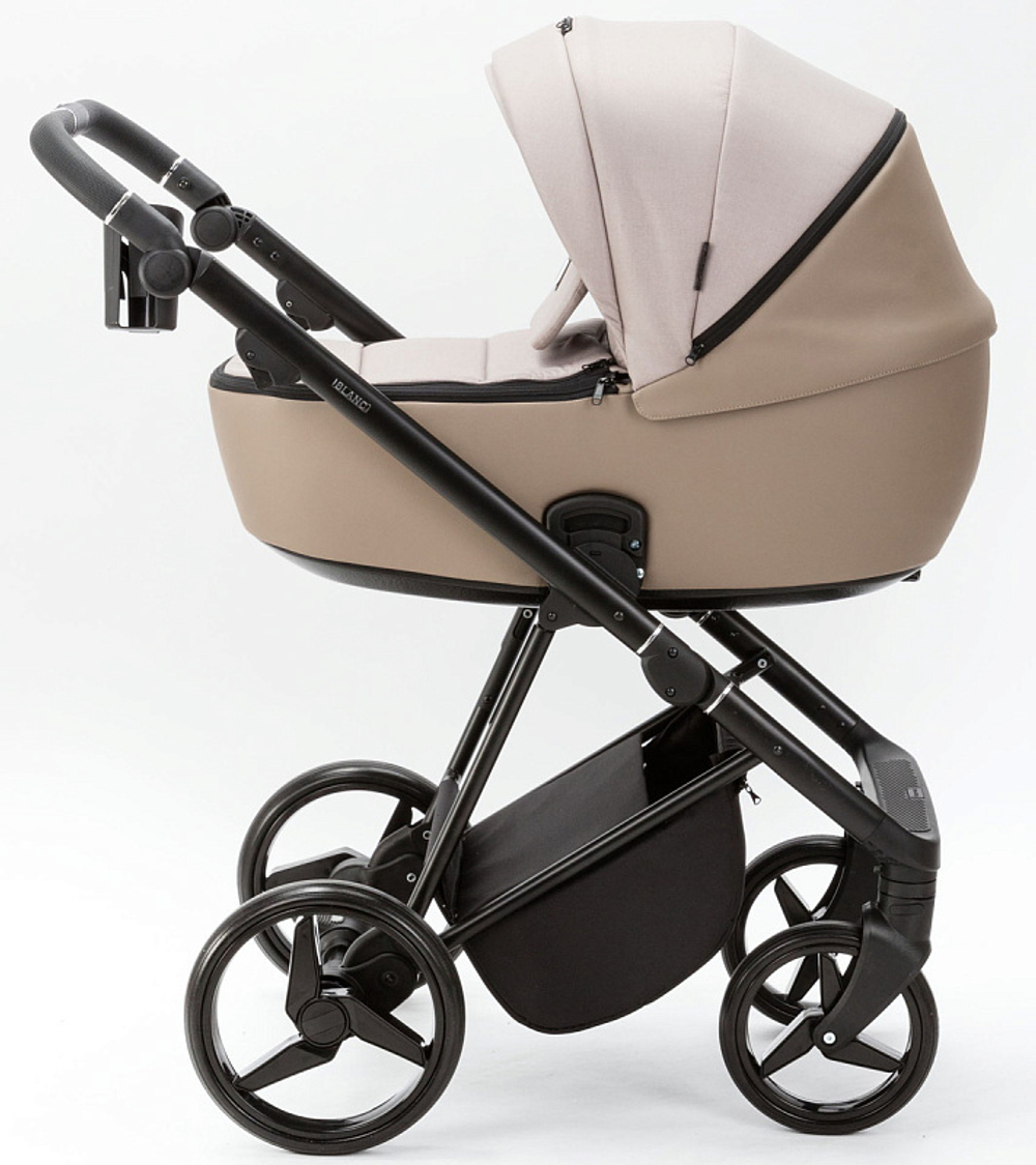 Детская коляска Adamex Blanc 3 в 1 BL-PS140 LUX (СВ. БЕЖ. + БЕЖ. КОЖА)