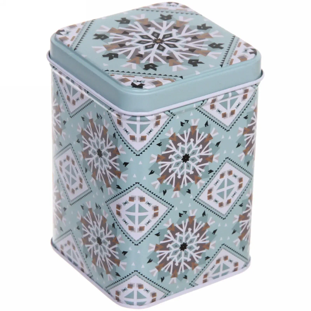 Банка жестяная «Снежинка» 450мл 7*7*10,5см