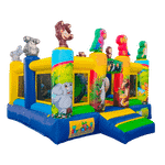 Коммерческий надувной батут «Попугайчики 2» без горки, размер 3,5*3,5*2,5 м