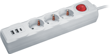 Удлинитель Navigator 61 455 NPE-USB01-03-180-ESC-3X1 с/з выкл.3 гн.1.8м USB2.1A