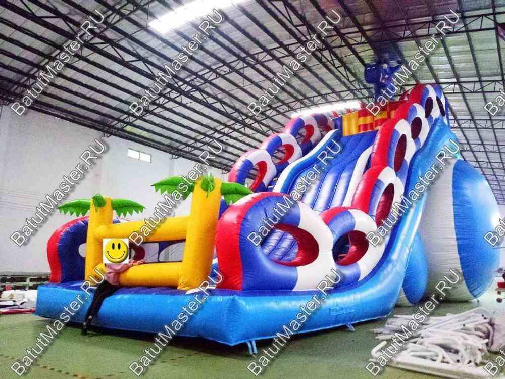 Коммерческий надувной батут-горка "Дракон" 18*8*13 м