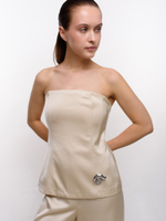 Брошь "Melted shell" Silver