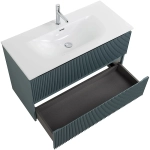 Тумба с раковиной BelBagno UNO 120 голубая матовая