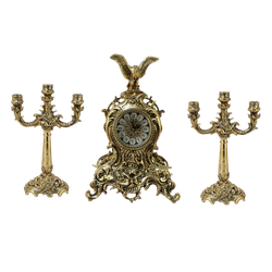 Bello De Bronze Каминные часы с канделябрами "Император"