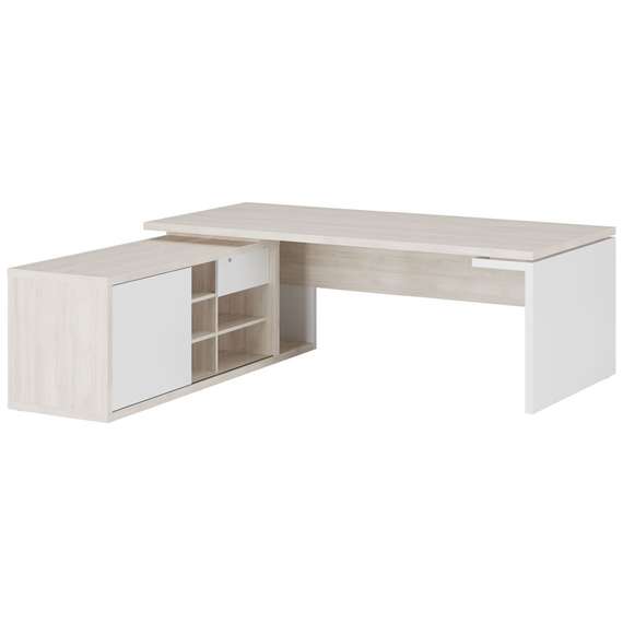 Стол рабочий на опорной креденции левый Zion