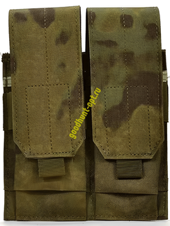 Тактический военный закрытый подсумок под 2 магазина Мох