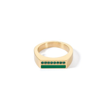Кольцо Coeur de Lion Dark Green-Gold 0133/40-0549 60