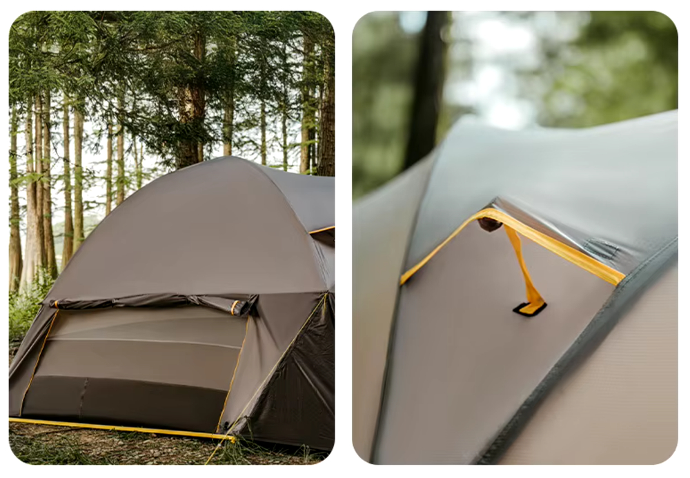 Палатка Naturehike KOTA 6, 6-местная, алюминиевый каркас, серо-коричневая