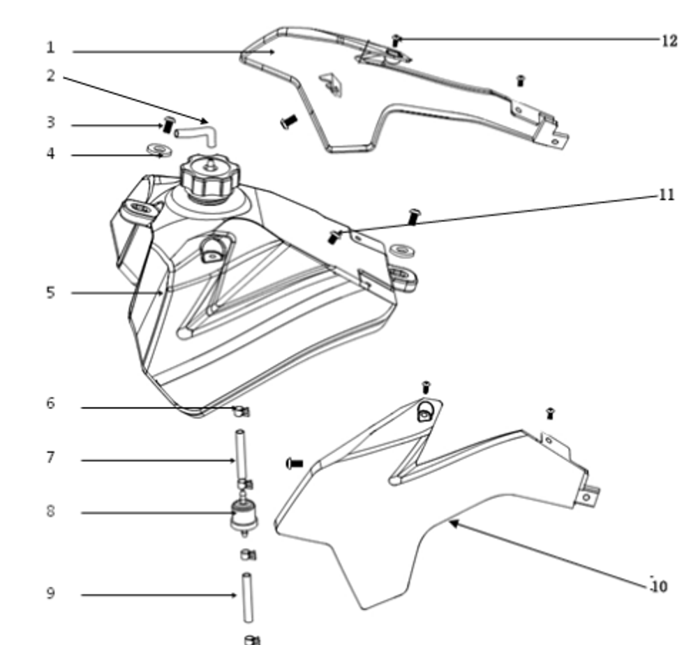 Запчасти H к питбайку Motax MINICROSS 50 PS_ES