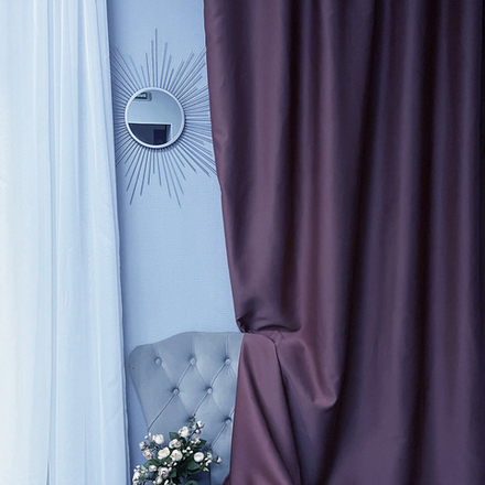 Штора блэкаут 75% "Бристоль" сливовая. 150 х 270 см. В упаковке - 1 шт.  711-138-29