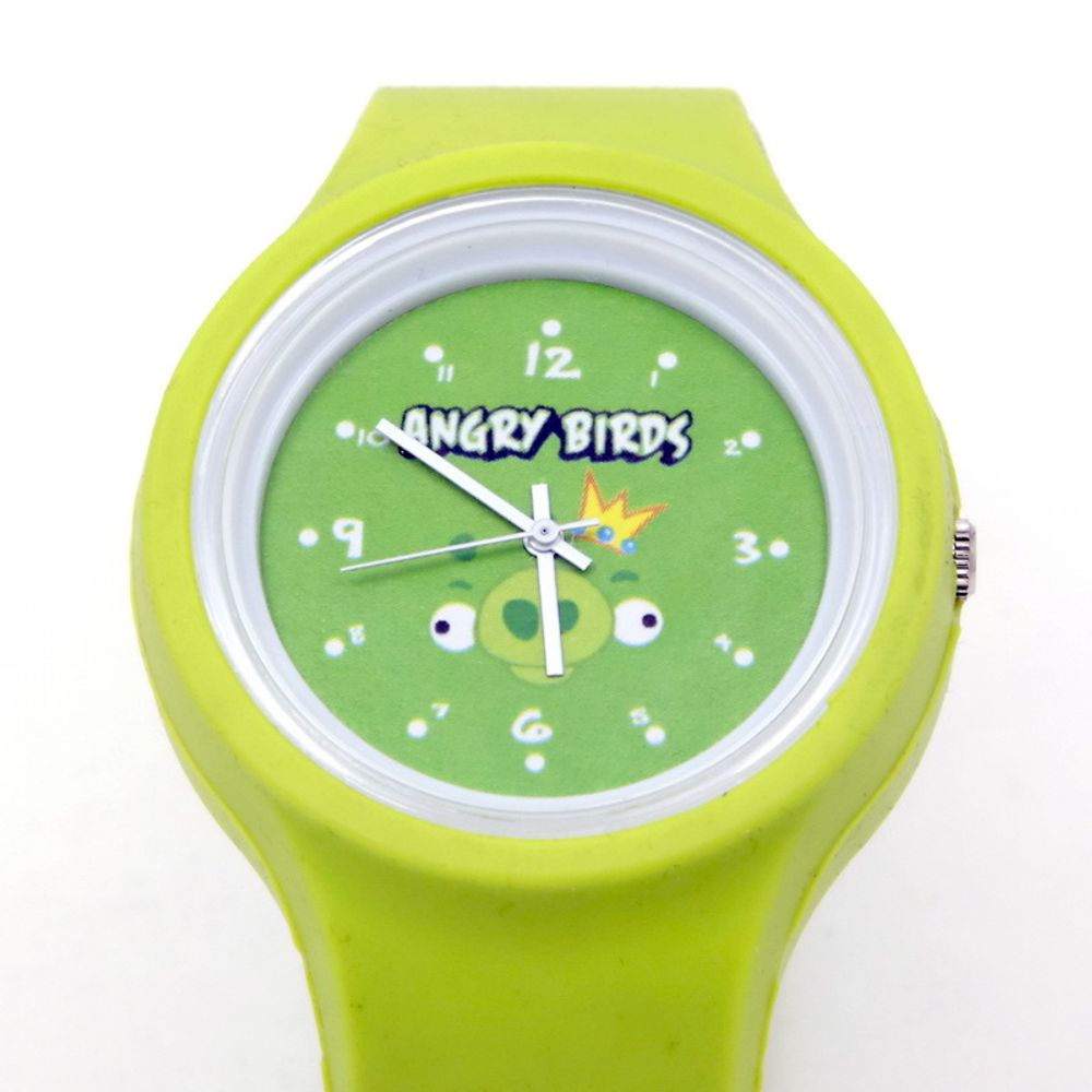 Часы Angry Birds салат