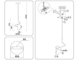 Ambrella Подвесной светильник Floristic LH15001