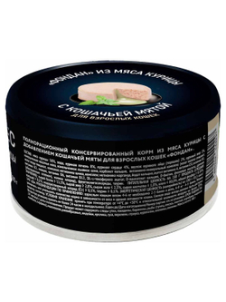 Влажный корм Мнямс Деликатес "Фондан" из мяса курицы с кошачьей мятой для кошек 80 г