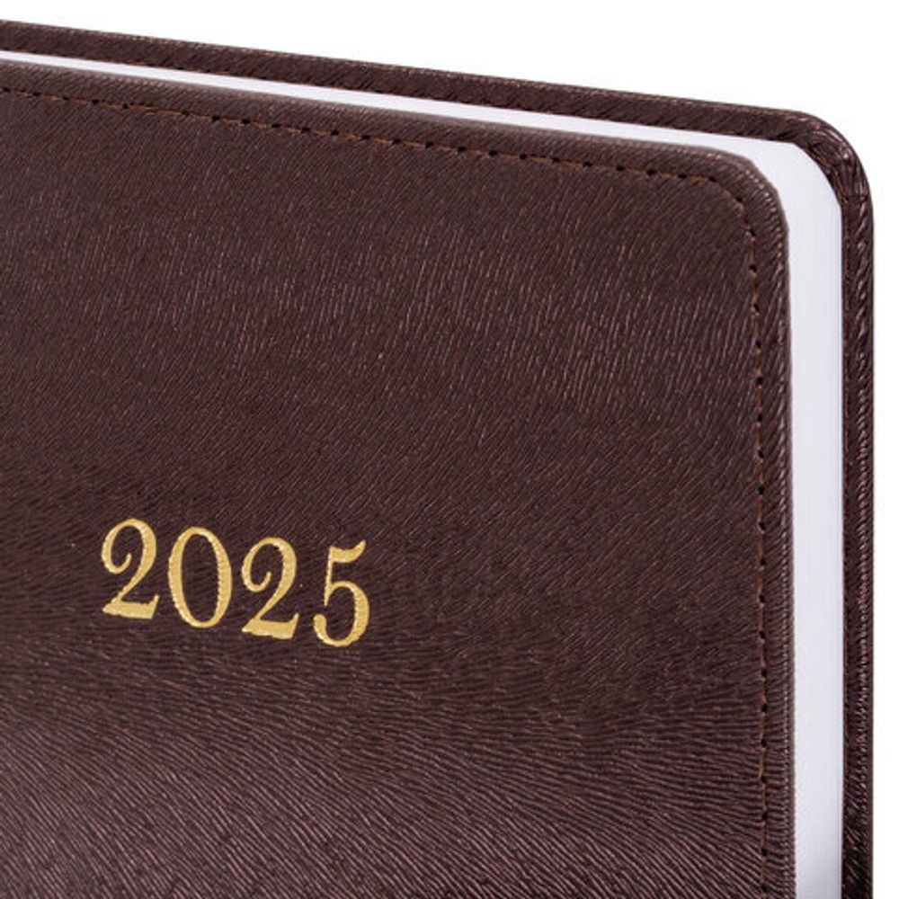 Ежедневник датированный 2025, А5, 138х213 мм, BRAUBERG "Elegant", под кожу, застежка, бордовый, 115937