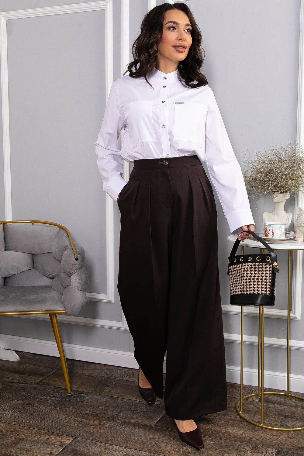 Брюки со стрелками Шакира (коричневые) Б14635-35М LT Collection