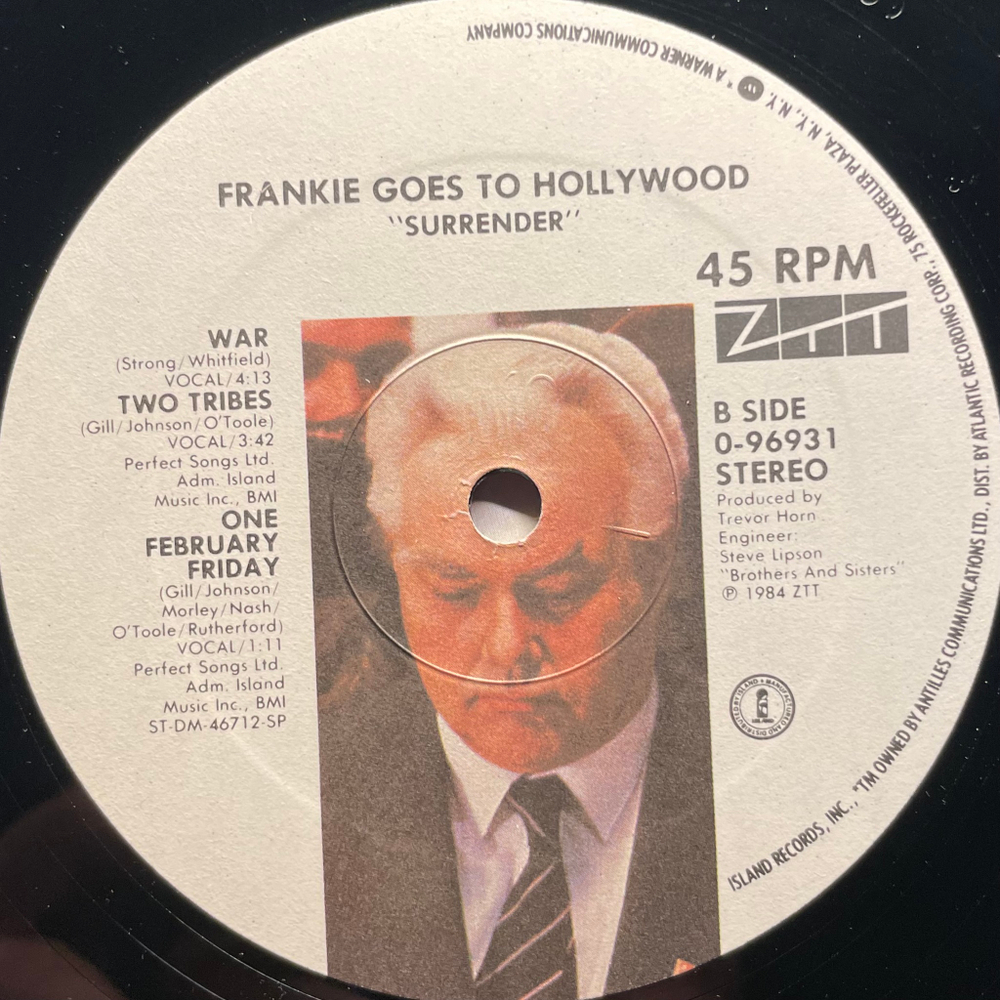 Frankie Goes To Hollywood ‎– Two Tribes - Annihilation (США 1984г.) 12", 45 RPM