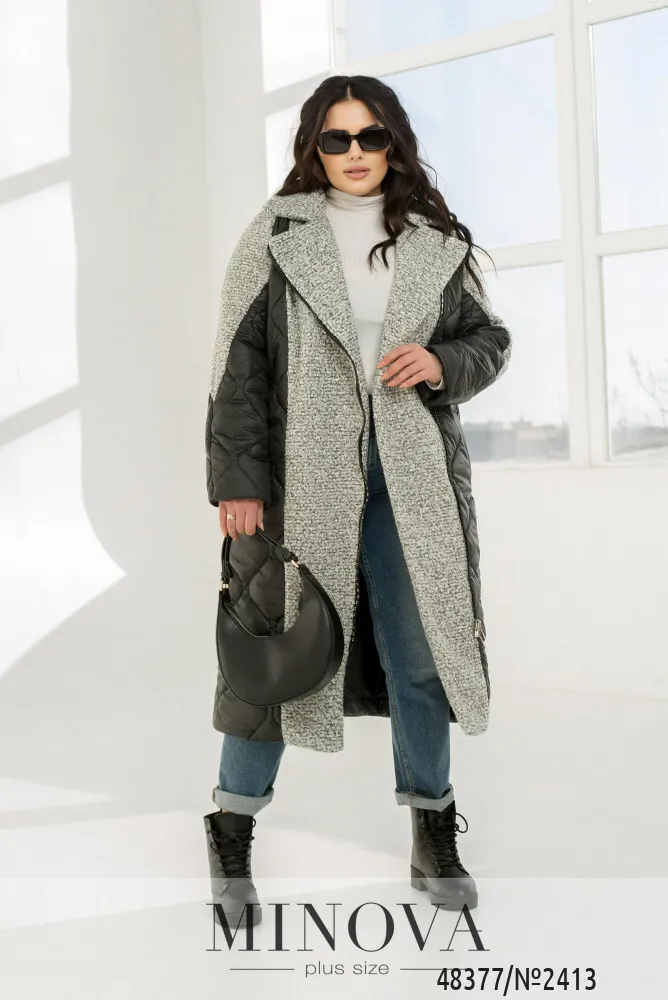 Куртка 2413-черный-серый Minova