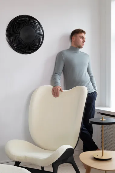 Светильник настенно-потолочный Umage Clava Up Wood, Ø49x16,4, темный дуб