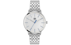 Adidas Originals STYLE Wrist Watch Quartz Movement Stainless Steel Strap 38mm White Dial Men"s Watches