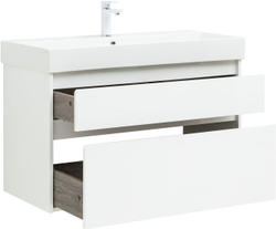 Тумба под раковину Aquanet Nova Lite 100 (SLIM SYNERGY) белый, 2 ящика