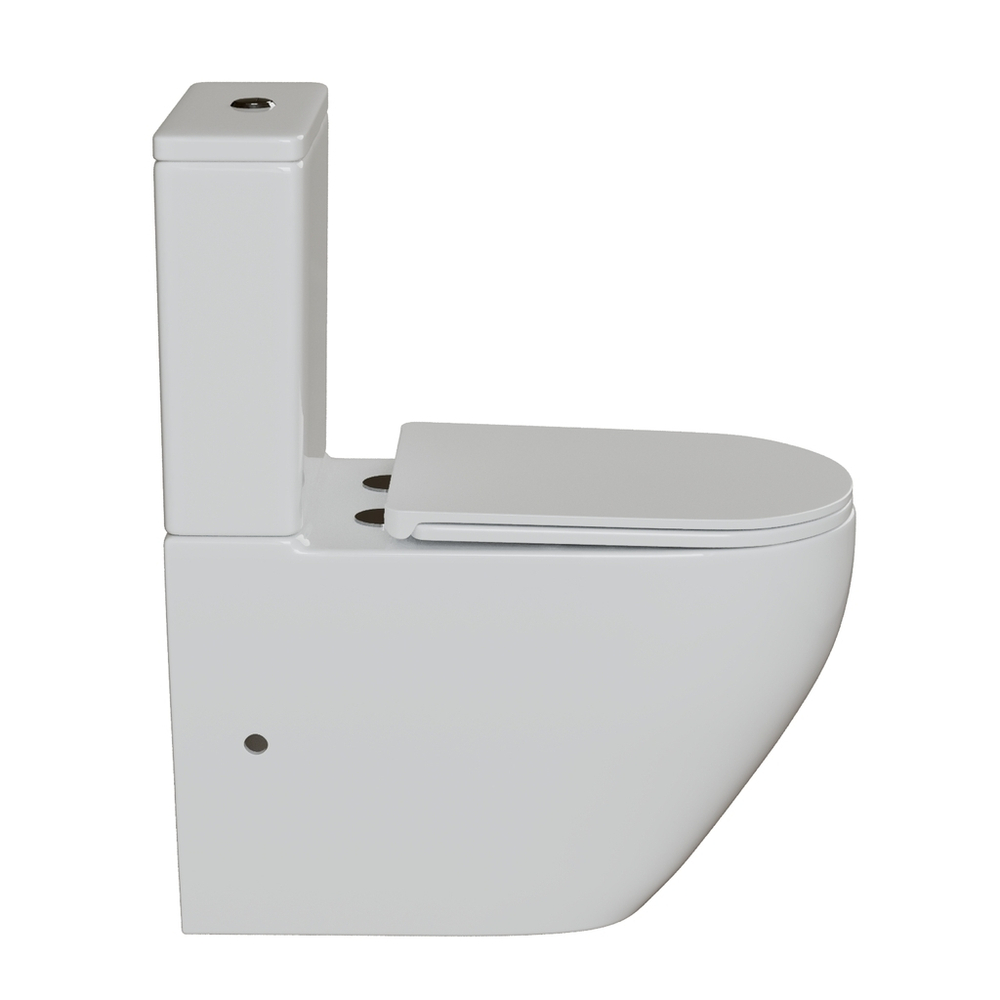 Унитаз-компакт безободковый WAVE NEO Tornado1.0, гор,ниж,2-кн.арм,сид.дюропл,м/л,быстр,БЕЛЫЙ глянец