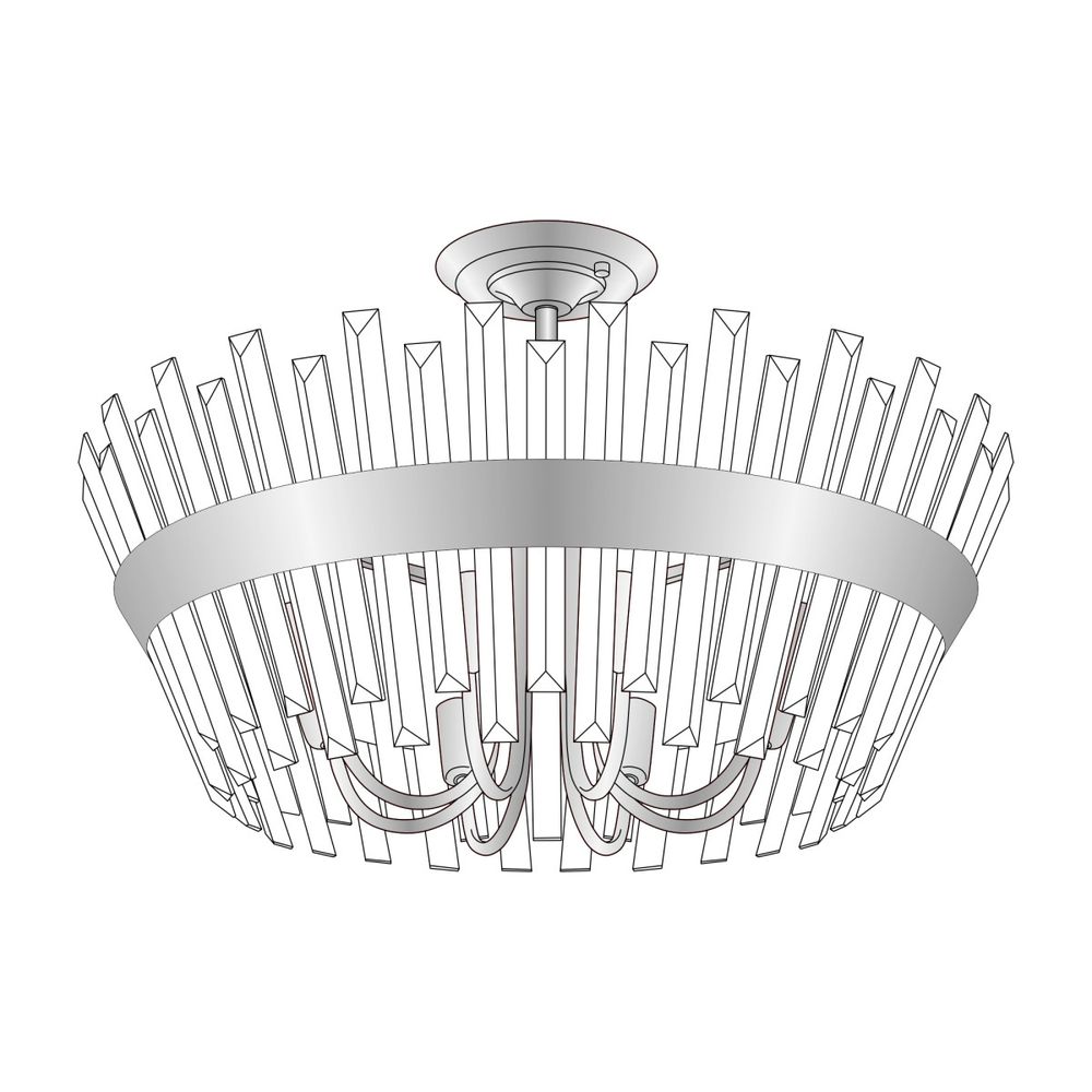 Citilux Вестерос CL307180 Люстра хрустальная потолочная Хром