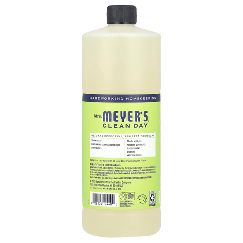 Mrs. Meyers Clean Day, универсальное концентрированное чистящее средство, лимонная вербена, 946 мл (32 жидк. унции)