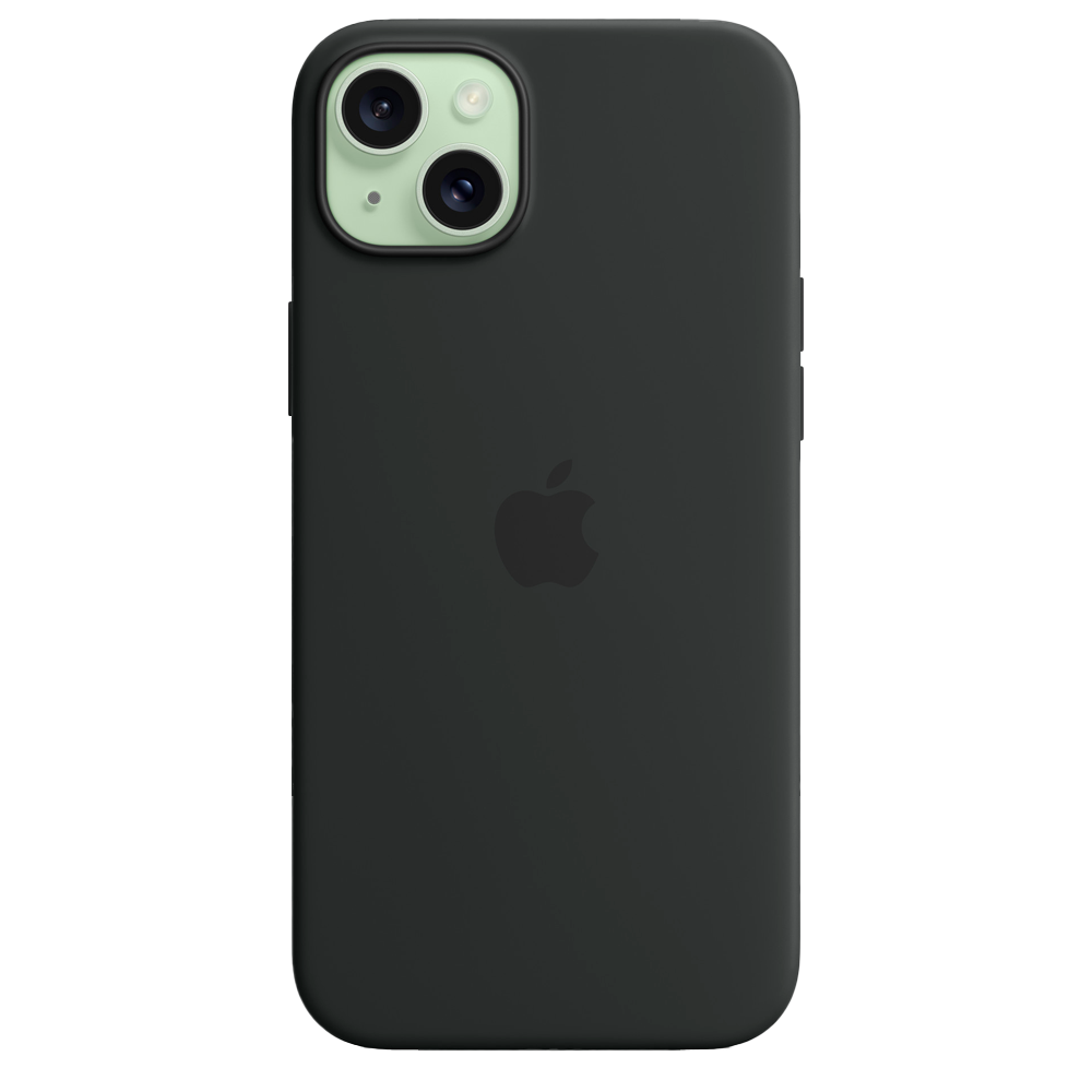 Силиконовый чехол с поддержкой MagSafe Apple Silicone Case для iPhone 15 Plus, Black (Черный)