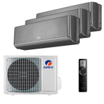 Мультисплит система на 3 комнаты Gree GWH09AVCXB-K6DNA1B/I (black) x 3 / GWHD(21)NK6OO (LCLH)