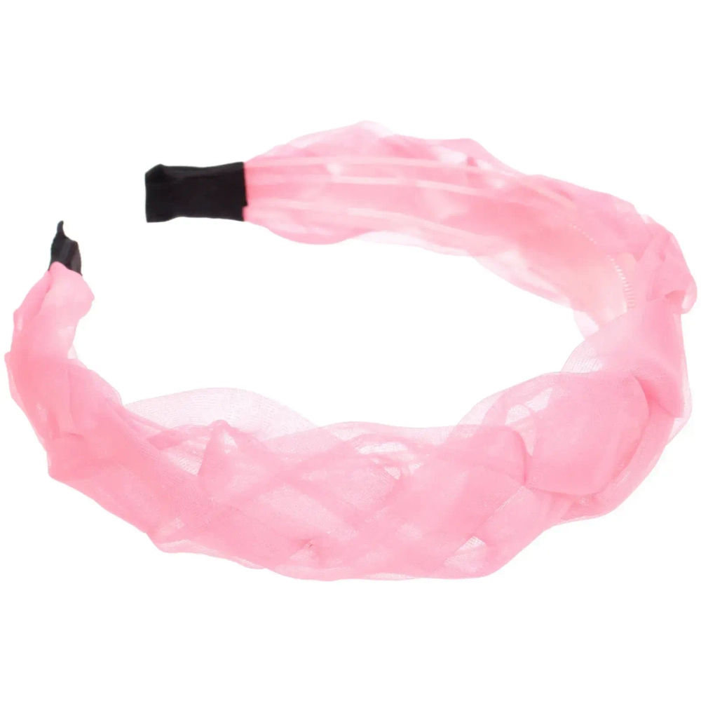 Ободок для волос «МАРЦИПАН», мальта, ширина 3см, микс 6 цветов ( в пакете с подвесом)