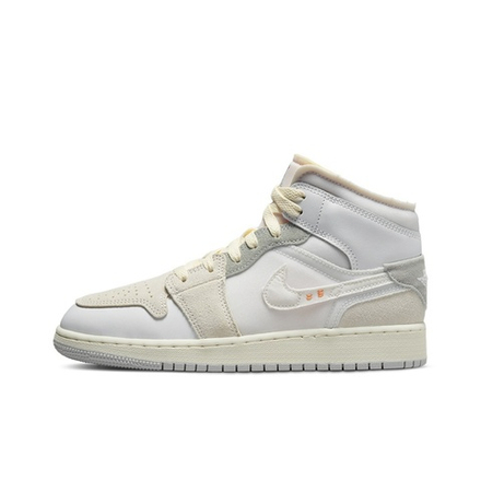 Кроссовки Air Jordan 1 Mid White and Phantom