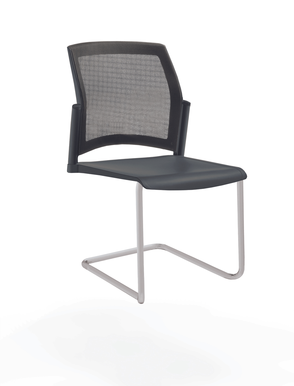 Rewind стул на кантилевере со спинкой-сеткой