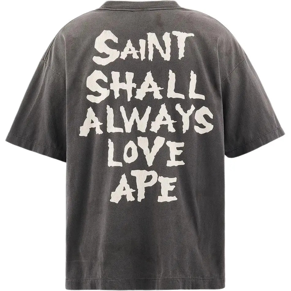 A Bathing Ape Bathing Ape Футболка Drop Shoulder Sleeve Skull Straight Fit Summer Bap Ss26 003