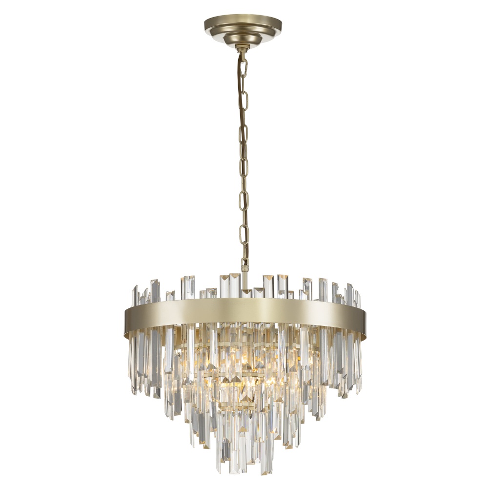 Citilux Лаура CL301262 Люстра хрустальная подвесная Шампань