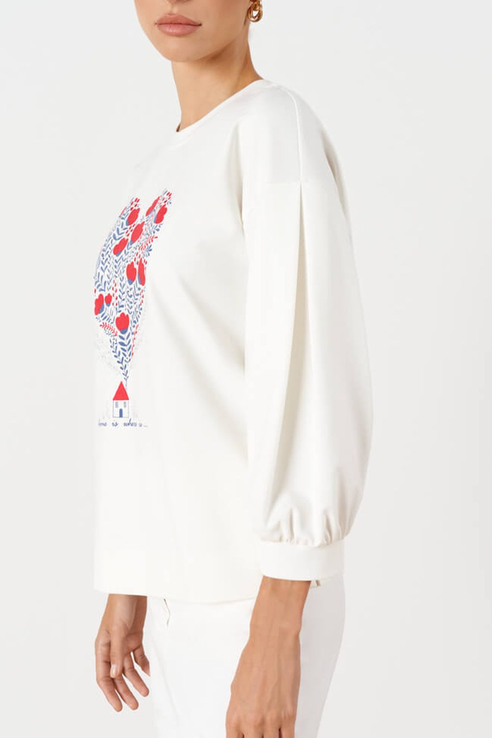 23190 Свитшот женский (молочный)