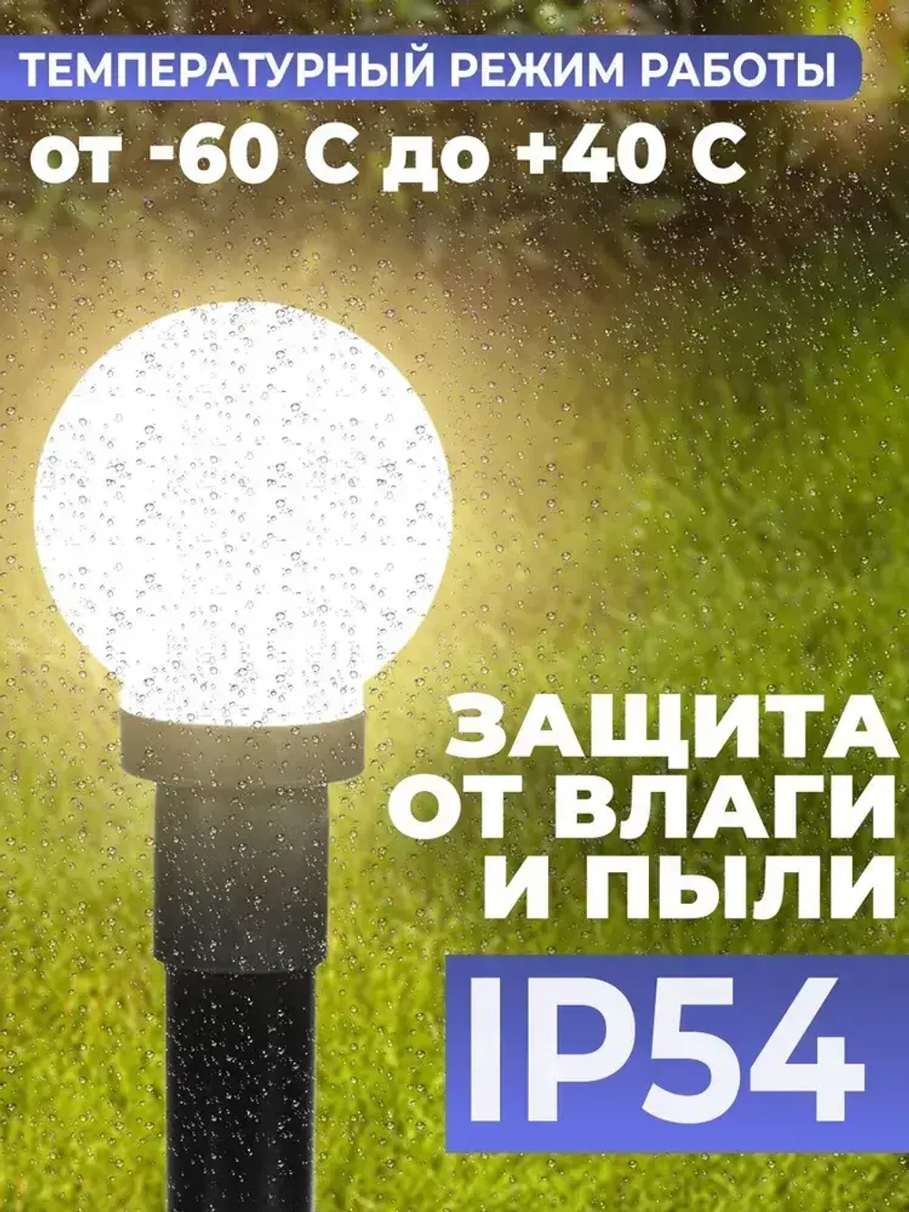 Светильник уличный НТУ садовый Шар белый. Фонарь на столб D150mm. Е27. IP54
