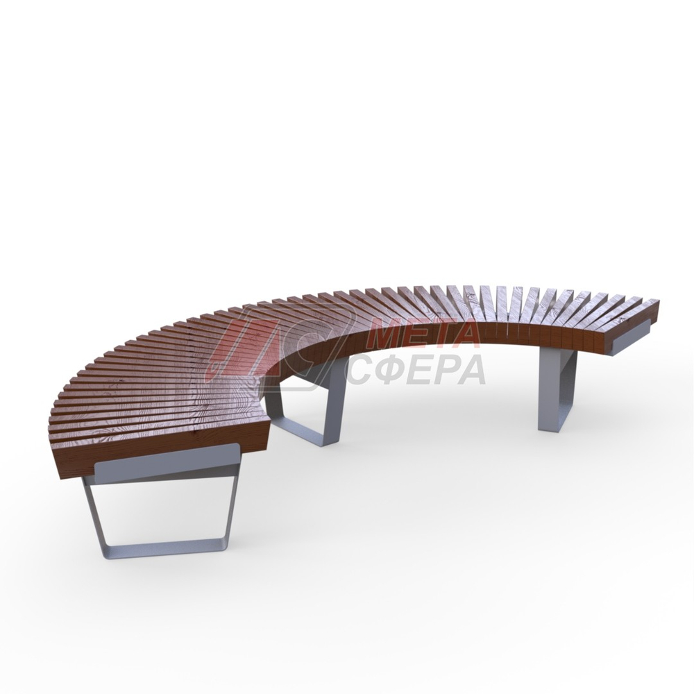 Лавка Rail Road 02 радиусная