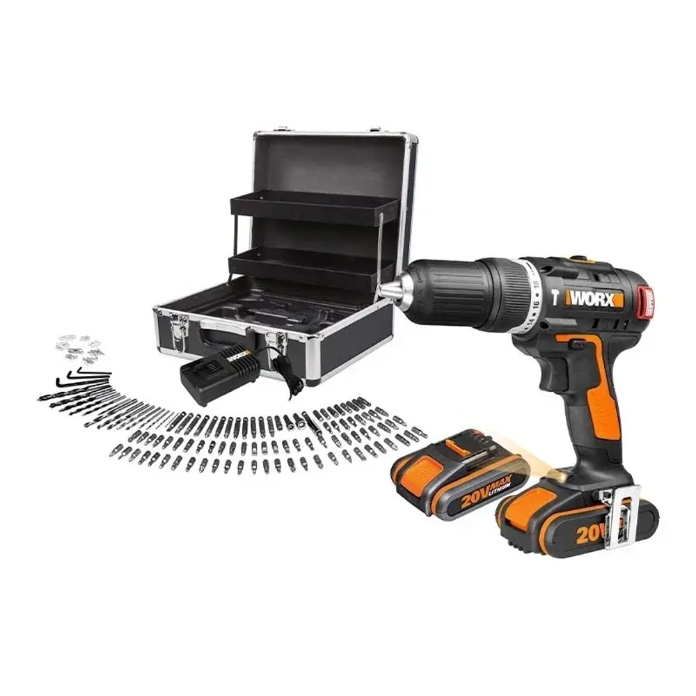 WORX WX367.1 аккумуляторная дрель-шуруповерт (2 x 2 Ач, ЗУ)