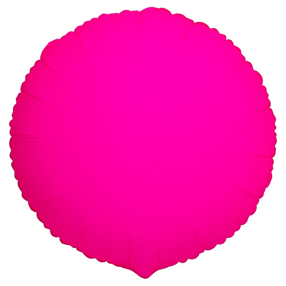 Шар фольгированный Круг 46 см (Фуксия)