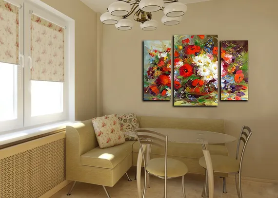 Модульная картина "Цветочное ассорти "