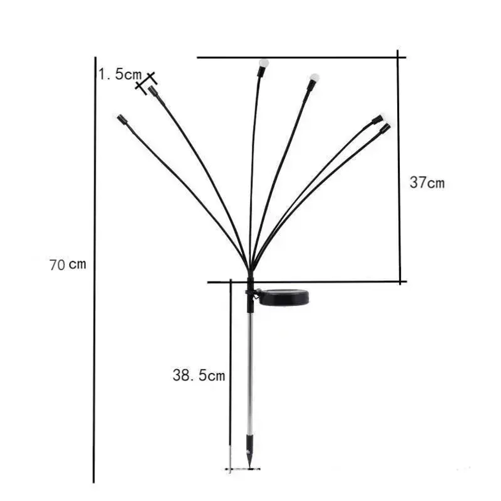 Светильник садовый на солнечной батарее уличный Светлячок, 2 шт.