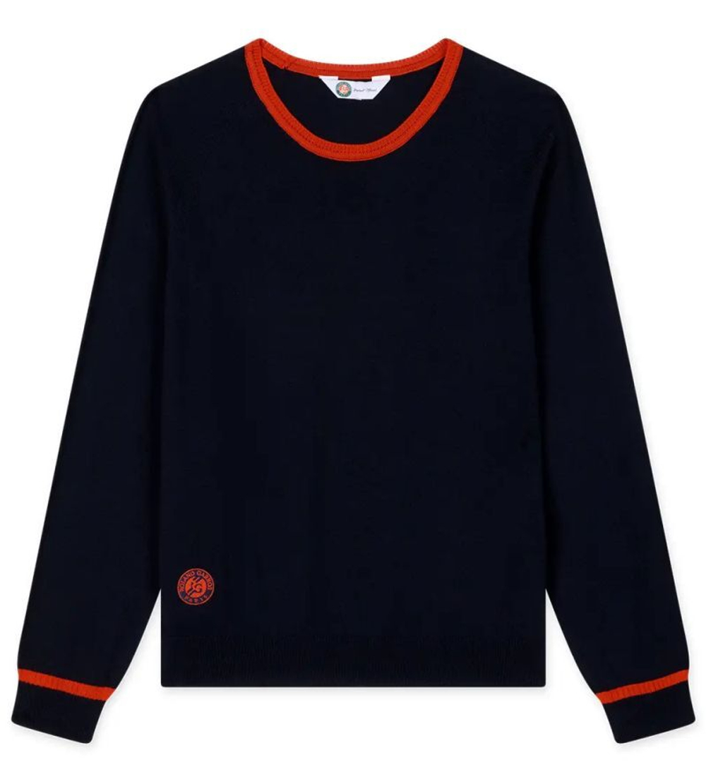Женская Кофта теннисная Roland Garros Heritage Свитер Tiffany - темно-синий
