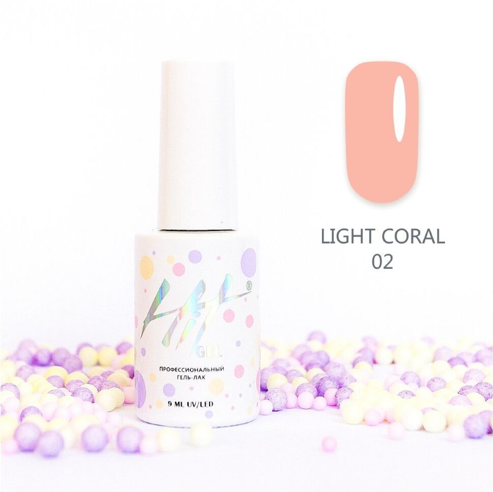 Гель-лак Coral Light ТМ &quot;HIT gel&quot; №02, 9 мл