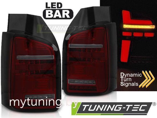 Фонари задние LED BAR RED SMOKE SEQ для VW T6.1 20- OEM BULB
