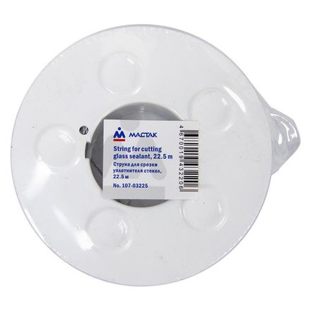 Цена на МАСТАК (107-03225) Струна для срезки уплотнителя стекол, витая, 22.5 м