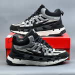 Кроссовки Nike P-6000 на меху #376 (ч.-бел.)