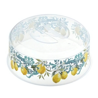 Крышка для СВЧ D250мм с декором (бесцветный)