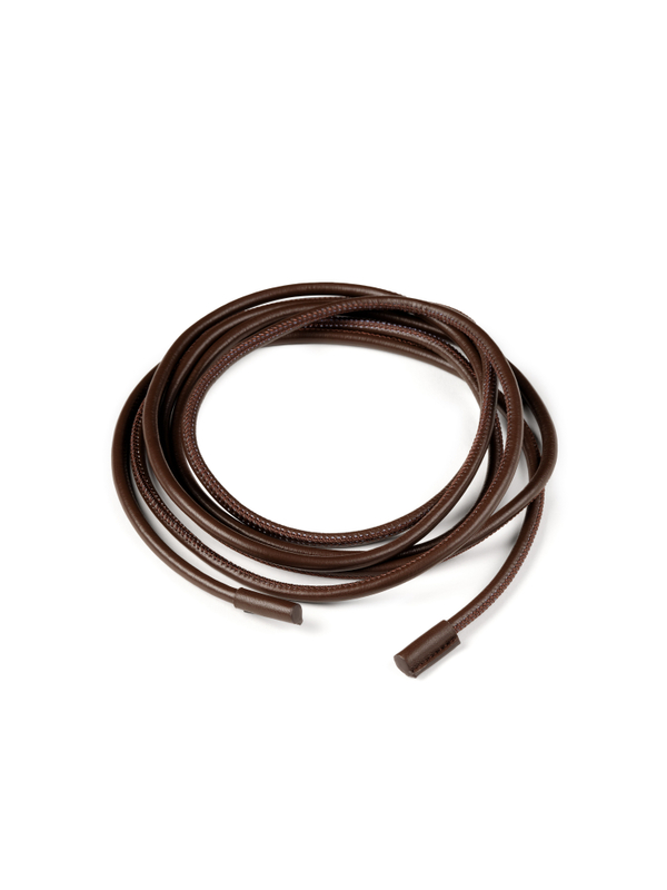 Ремень-шнурок длинный шоколадный